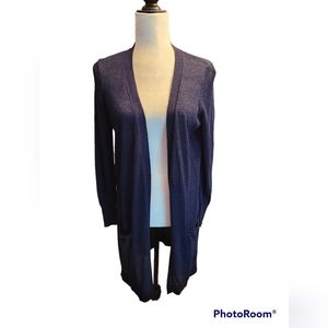 Halogen Blue Open Front Cardigan